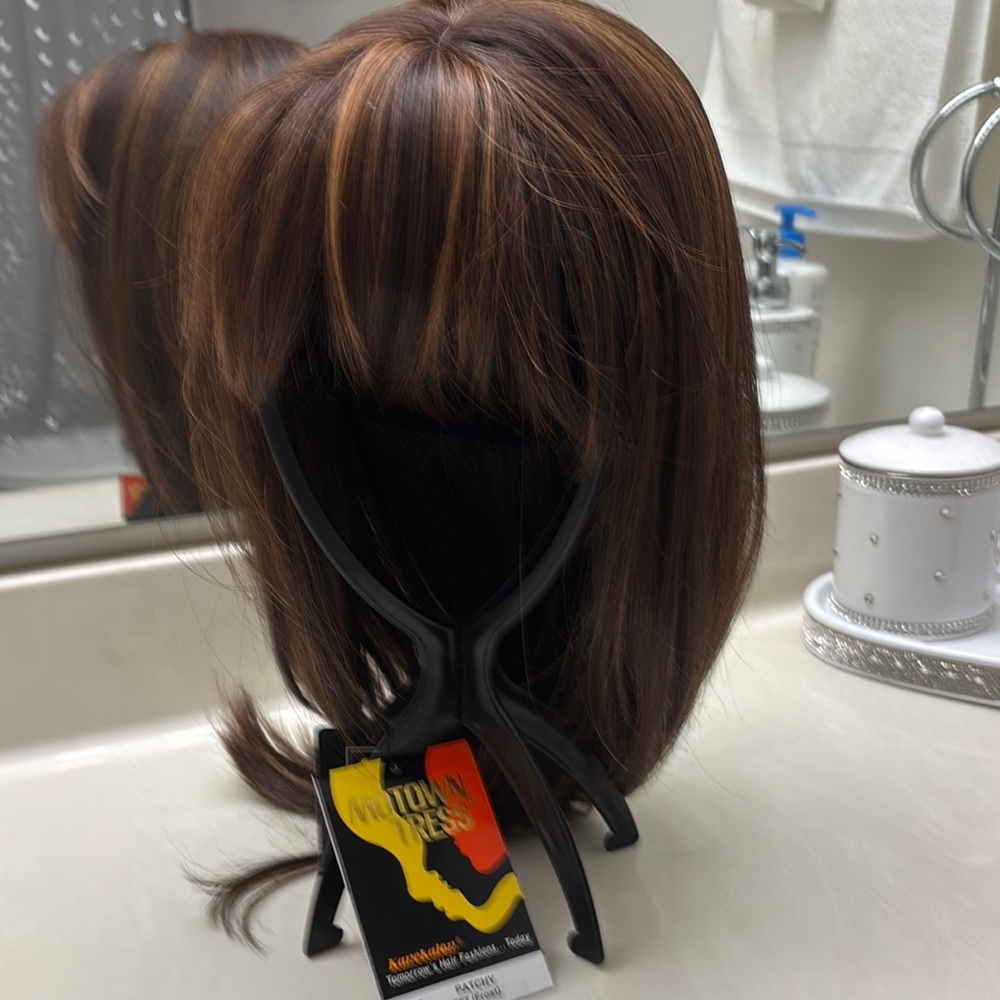 Brown and Tan Hair Extensions Long Straight Style